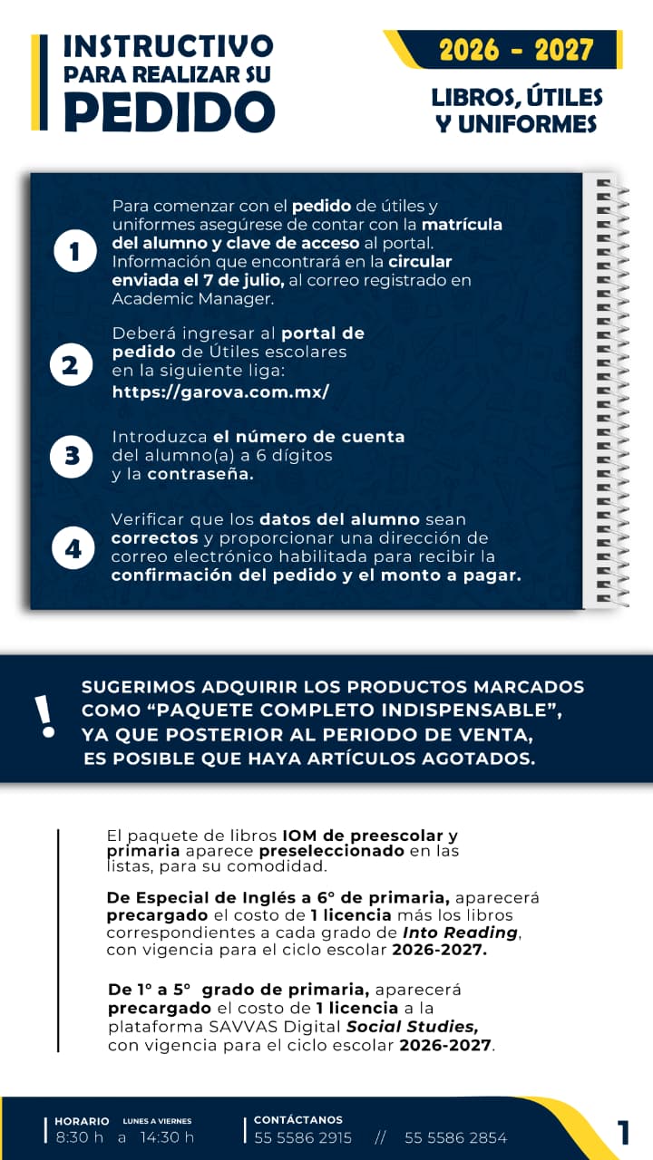 Página 1 del manual de pedido